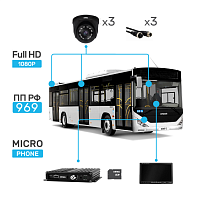 Комплект видеонаблюдения: автобус большого класса