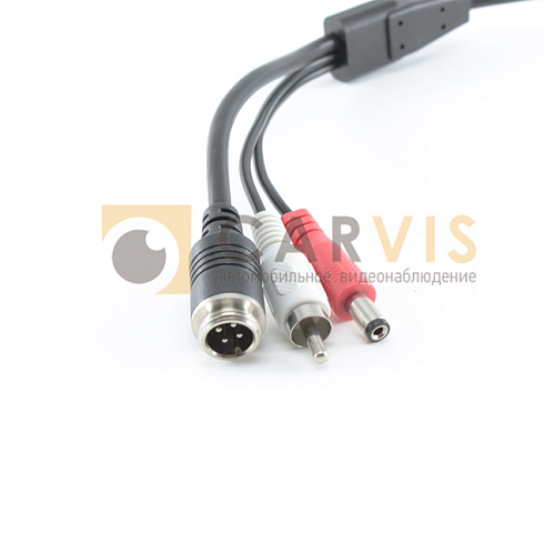Многофункциональный кабель 4-pin (мама) к 4-pin (папа) с дополнительными аудио и питающими разъемами, длиной 0,2 метра, для подключения автомобильного оборудования.