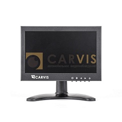 Профессиональный автомобильный монитор CARVIS MT-317 с черным корпусом, кнопками управления на передней панели и стабильной подставкой для удобной установки и мониторинга систем видеонаблюдения в транспортных средствах.