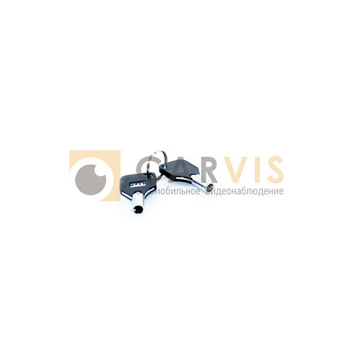 Мобильный видеорегистратор CARVIS MD-444SD Lite в прочном металлическом корпусе с ребрами для охлаждения, оснащенный портами USB и DEBUG, светодиодными индикаторами состояния и инфракрасной подсветки, и подключенным кабелем с разъемом для быстрой установки в системы автомобильного видеонаблюдения.
